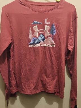 Under Armour Girls Long Sleeve Performance Shirt - Dusty Rose
